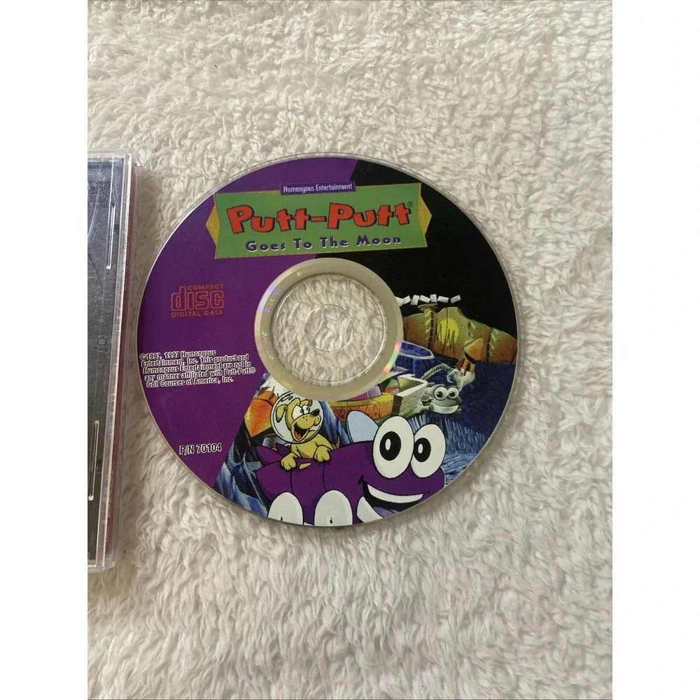 Putt Putt Goes To The Moon PC CD Rom Game Rare Pixel Art 1993 Vtg Humungous